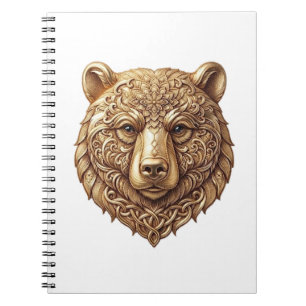 Majestätisches Grizzlybär-Spiralnotizbuch, regale Notizblock