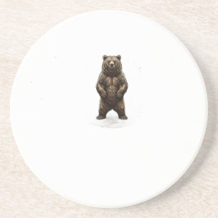 Majestätisches Grizzlybär-Wald-T-Shirt-Design Getränkeuntersetzer