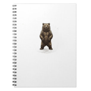 Majestätisches Grizzlybär-Wald-T-Shirt-Design Notizblock