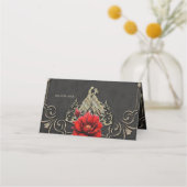 Majestätisches Herz, gotische Romantik Platzkarte (Rückseite)