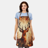 Majestätisches Hirsch-Herbstwald-Schürze Schürze (Getragen)