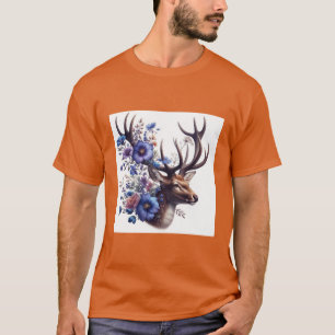 Majestätisches Hirsch-Naturdruck-T-Shirt T-Shirt