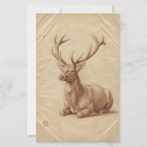 Majestätisches Hirsch-Wildtier-Ölgemälde - Elegant
