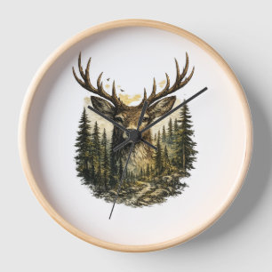 Majestätisches Hirschwald-Abenteuer Natur/Beobacht Uhr
