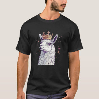 Majestätisches Lama mit Krone für eine lustige Sze T-Shirt