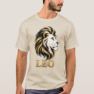 Majestätisches Leo Löwe Sternzeichen Gold & Schwar T-Shirt