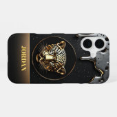 Majestätisches Leopard-Gold-Design 🐆 iPhone 16 Hülle (Rückseite (Horizontal))