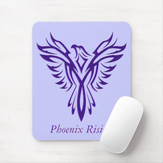 Majestätisches lila Phoenix-Steigen Mousepad (Mit Mouse)