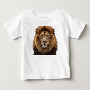 Majestätisches Löwengesicht mit blauen Augen Wil Baby T-shirt