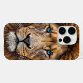 Majestätisches Löwengesicht mit blauen Augen | Wil Case-Mate iPhone Hülle (Rückseite (Horizontal))