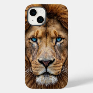 Majestätisches Löwengesicht mit blauen Augen Wil Case-Mate iPhone 14 Hülle