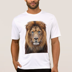 Majestätisches Löwengesicht mit blauen Augen   Wil T-Shirt