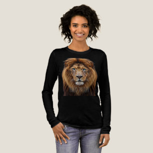 Majestätisches Löwengesicht mit blauen Augen Wil Tri-Blend Shirt