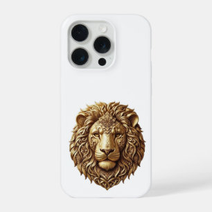 Majestätisches Löwenkopf-Minimalist-Handygehäuse,  iPhone 15 Pro Hülle