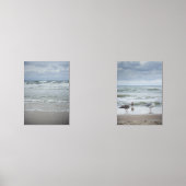 Majestätisches Meer mit Wellen unter dem stürmisch Bilderwand Sets (Vorderseite)