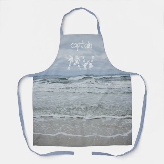 Majestätisches Meer mit Wellen unter dem stürmisch Schürze (Vorderseite)