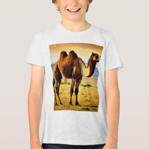 Majestätisches mongolisches Baktrisches Kamel in 8 Tri-Blend Shirt