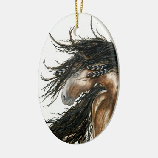 Majestätisches Mustang-Pferd durch BiHrLe Keramik Ornament (Links)