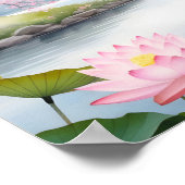 Majestätisches Pferd und Schönheit des Lotus Poster (Ecke)