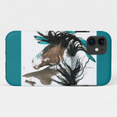 Majestätisches Pinto-Pferd durch Bihrle Case-Mate iPhone Hülle (Rückseite (Horizontal))