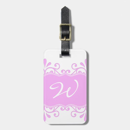 Majestätisches Rosa Gepäckanhänger (Vorderseite vertikal)