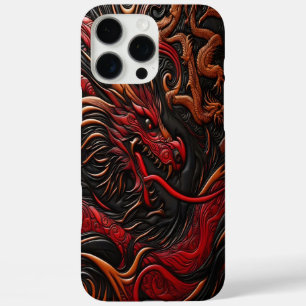 Majestätisches rotes Drachen-Design iPhone 16 Pro Max Hülle