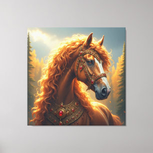 Majestätisches rotes Pferd Leinwanddruck