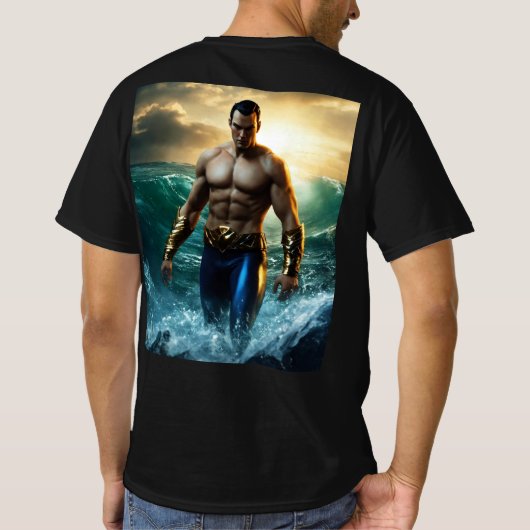 Majestätisches Superheldendesign T-Shirt (Rückseite)