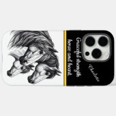 Majestätisches Trio von Pferden, in elegantem Deta Case-Mate iPhone Hülle (Rückseite (Horizontal))