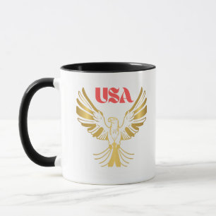 Majestätisches USA-Wappen mit Goldenem Adler Tasse