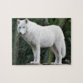 Majestätisches weißer Wolf-Puzzle Puzzle (Horizontal)