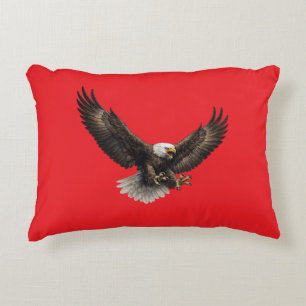 Majestätisches Weißkopfseeadler-Rot-Akzentkissen Dekokissen