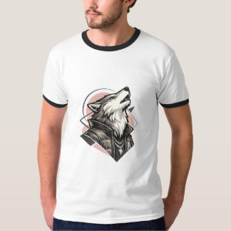 "Majestätisches Wolf-Geometrie-T-Shirt" T-Shirt