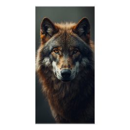 Majestätisches Wolf-Portrait Stärke & Königliches Poster