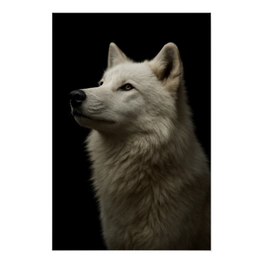 Majestätisches Wolf-Porträt Stärke & Königliches S Poster (Vorderseite)