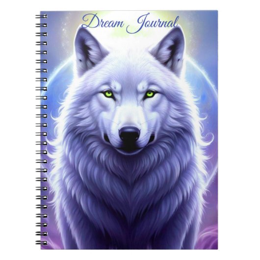 Majestätisches Wolf-Traumtagebuch Notizblock (Vorderseite)