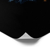 Majestätisches Wolf Vollmond-Wilderness-Poster Poster (Ecke)
