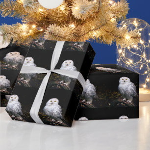 Majestätliche Winter-Schneeeule Geschenkpapier