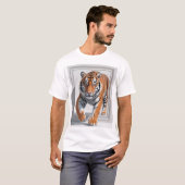 Majestic 3D Tiger Illustration | hyperrealistisch T-Shirt (Vorne ganz)