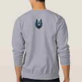 Majestic 3D Wolf Graphic T-Shirt - Cyberpunk Fores Sweatshirt (Rückseite)