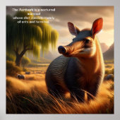 Majestic Aardvark in Serene Field Poster (Vorne)