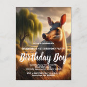 Majestic Aardvark in Serene Field Postkarte (Vorderseite)