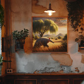 Majestic Aardvark in Sunlit Field Poster