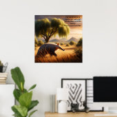 Majestic Aardvark in Sunlit Field Poster (Heimbüro)