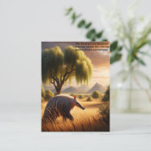 Majestic Aardvark in Sunlit Field Postkarte (Stehend Vorderseite)