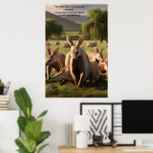Majestic Aardvark Roaming Green Landschaft Poster (Heimbüro)