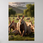 Majestic Aardvark Roaming Green Landschaft Poster (Vorne)