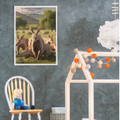 Majestic Aardvark Roaming Green Landschaft Poster