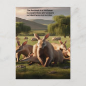 Majestic Aardvark Roaming Green Landschaft Postkarte (Vorderseite)