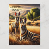 Majestic Aardwolf Duo in Meadow Postkarte (Vorderseite)